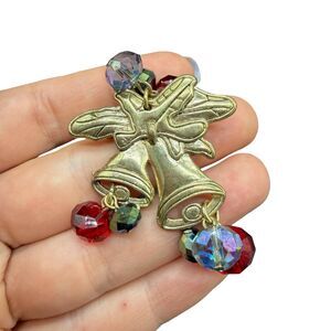 Vintage Jewelry Christmas Bell Brooch  Pin